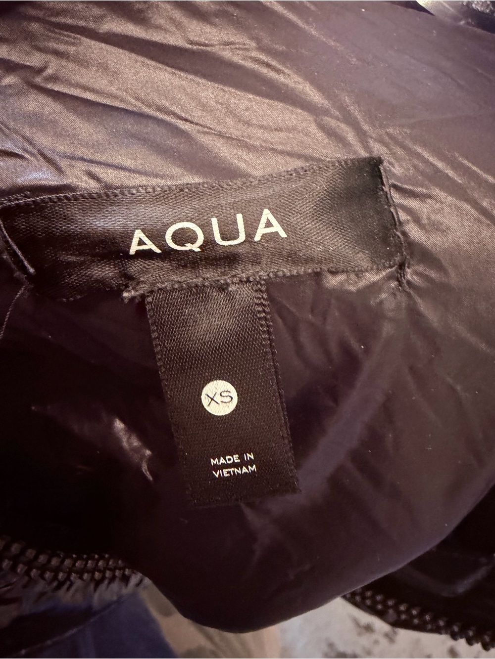 Aqua Glossy Black Puffer Jacket - Picture 3 of 3